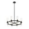 Z-Lite Datus 8 Light Chandelier, Matte Black & Clear 4008-8MB - alternate 2